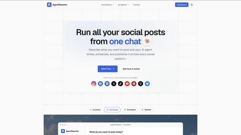 AgentReacher application interface and features