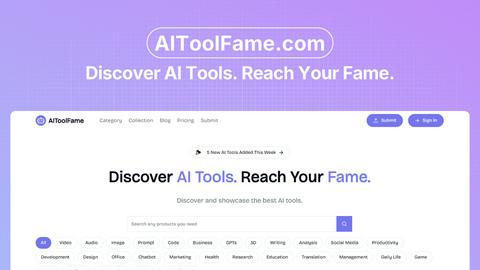 AIToolFame application interface and features