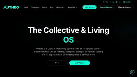 Autheo application interface and features