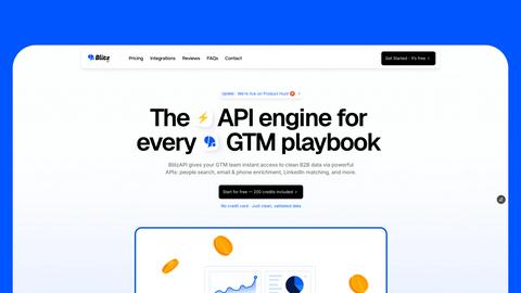 BlitzAPI application interface and features