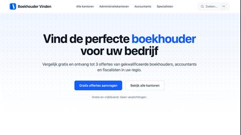 Boekhouder Vinden application interface and features