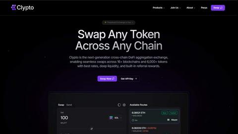 Clypto application interface and features