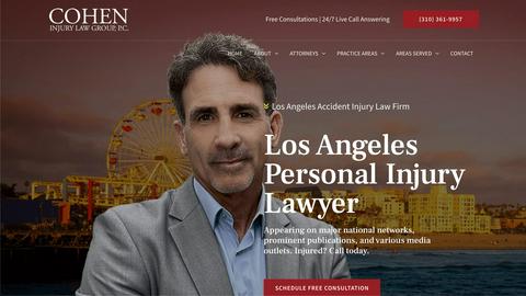 Cohen Injury Law Group application interface and features