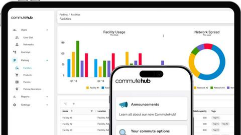 CommuteHub application interface and features