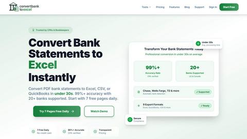ConvertBankToExcel application interface and features