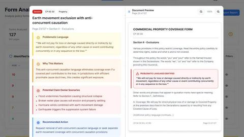 CoverX AI application interface and features