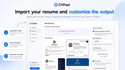 CVFAST application interface and features