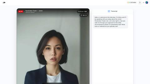 CyberInterviewPrep.com - Master Cyber Interviews with AI Coaching application interface and features