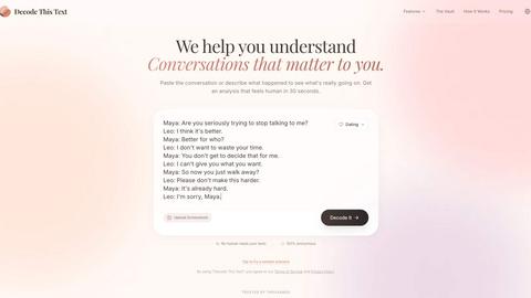 Decode This Text screenshot