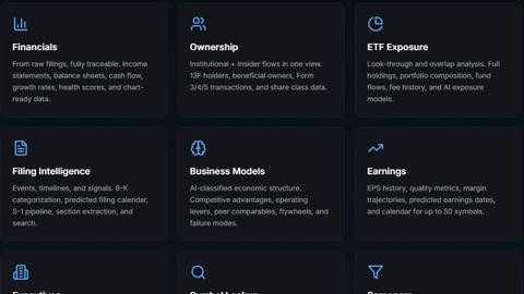StockFit API application interface and features