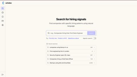echoloc application interface and features