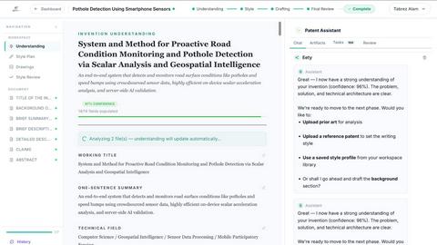 Eety AI - An AI Assistant for Patent Drafting screenshot