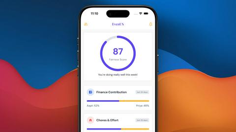 evenus application interface and features