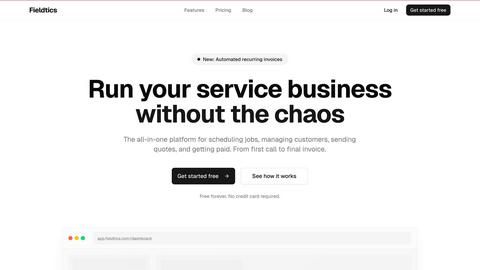Fieldtics application interface and features
