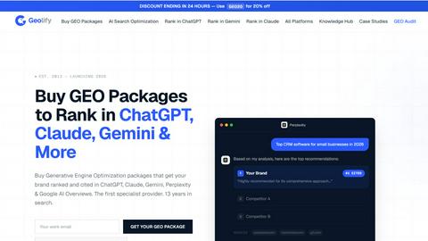 Geolify application interface and features
