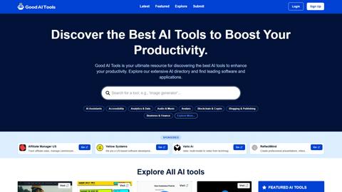 Good AI Tools application interface and features