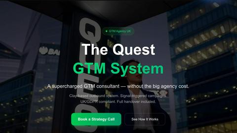 GTM Quest application interface and features