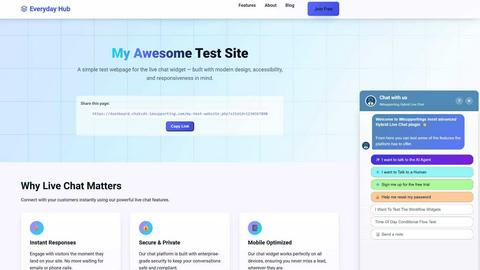 IMsupporting Hybrid Live Chat screenshot