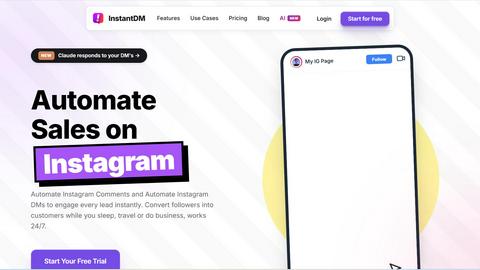 InstantDM  application interface and features