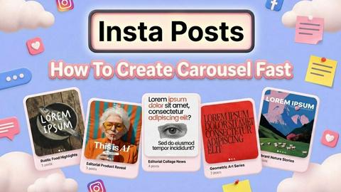 Insta Posts application interface and features