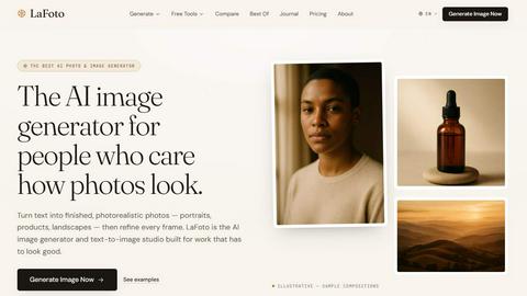 Lafoto application interface and features