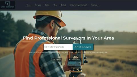 Land Surveyor Near Me application interface and features