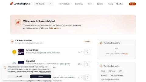 LaunchSpot.ai application interface and features
