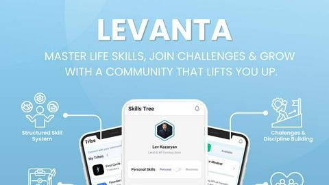 Levanta application interface and features