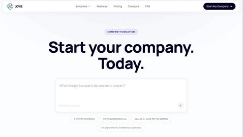 Lovie Formation application interface and features