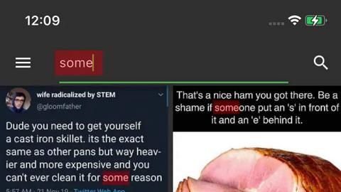 Meme Library application interface and features