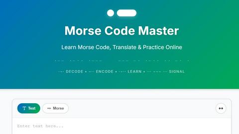 Morse Code Master application interface and features