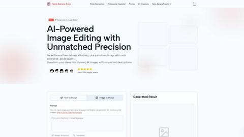 Nano Banana Free application interface and features