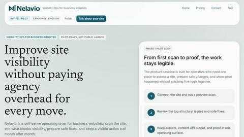 Nelavio application interface and features