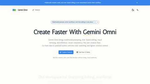 Gemini Omni application interface and features