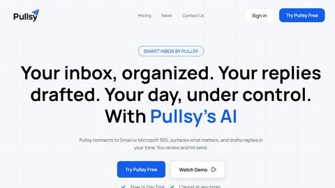 Pullsy application interface and features