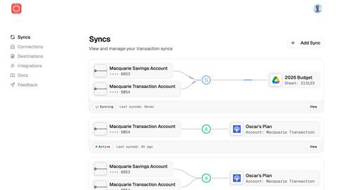 Redbark application interface and features