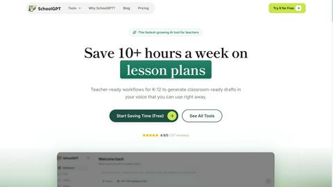 SchoolGPT application interface and features