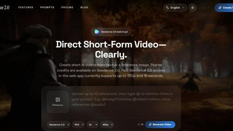 Seedance 2.0 Web & API application interface and features