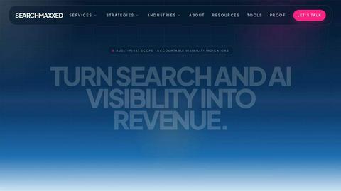 Searchmaxxed application interface and features