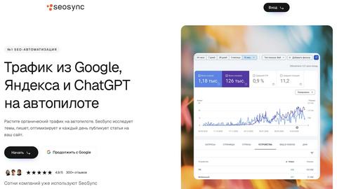SEOSync application interface and features