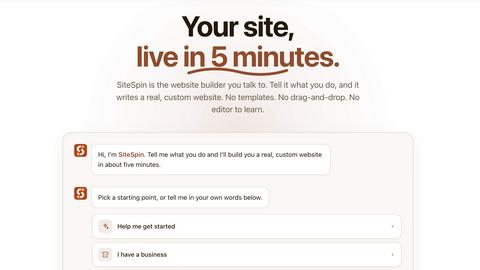 SiteSpin application interface and features