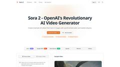 Sora 2 - Cinematic AI Video Generator with realistic physics - product for productivity