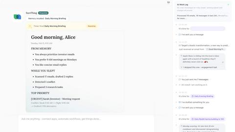 SureThing.io screenshot