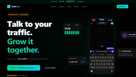 TrafficClaw application interface and features