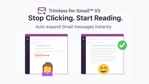 Trimless for Gmail™ V3 application interface and features