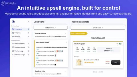 Upsell.com application interface and features
