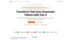 Veo 3 - Cinematic AI Video Generator with Realistic Physics - product for productivity