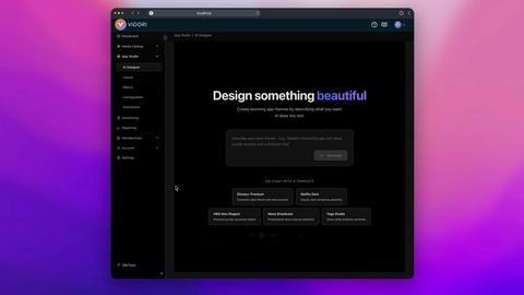 Vidori application interface and features