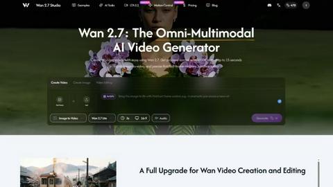 Wan 2.7 application interface and features