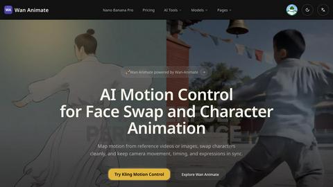 Wan Animate application interface and features